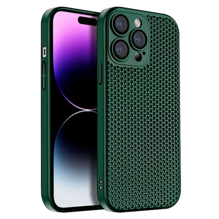Honeycomb Radiating PC Phone Case, For iPhone 14 Plus, For iPhone 14, For iPhone 14 Pro