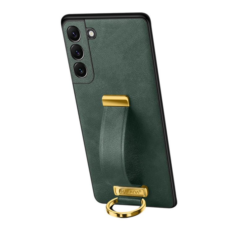 For Samsung Galaxy S24+ 5G SULADA PC Hybrid Leather Texture Skin Feel Shockproof Phone Case(Green)