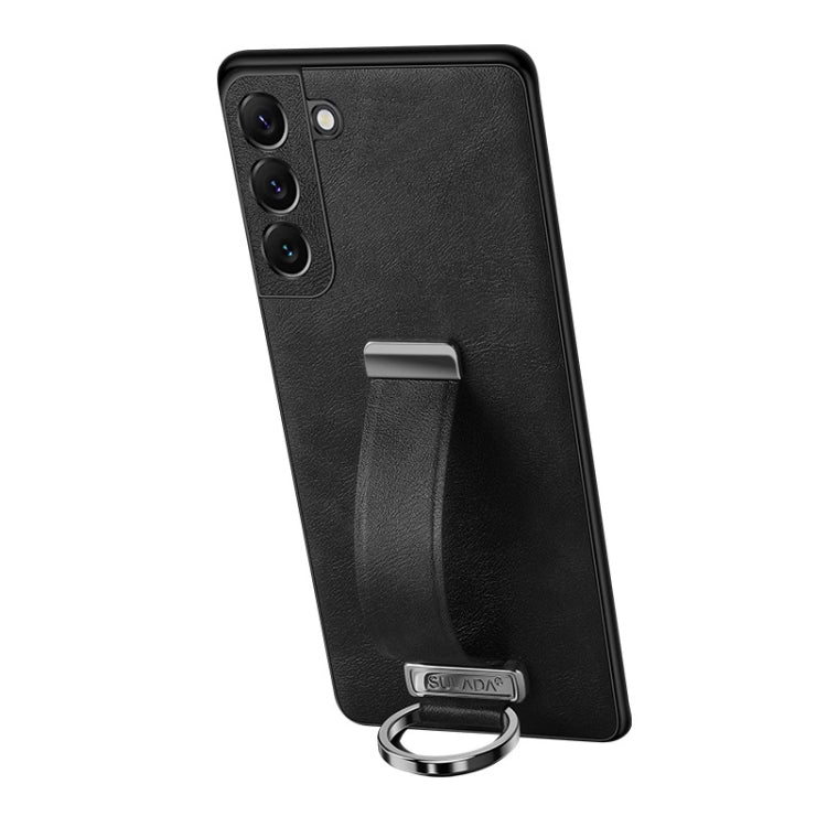 For Samsung Galaxy S24 5G SULADA PC Hybrid Leather Texture Skin Feel Shockproof Phone Case(Black)