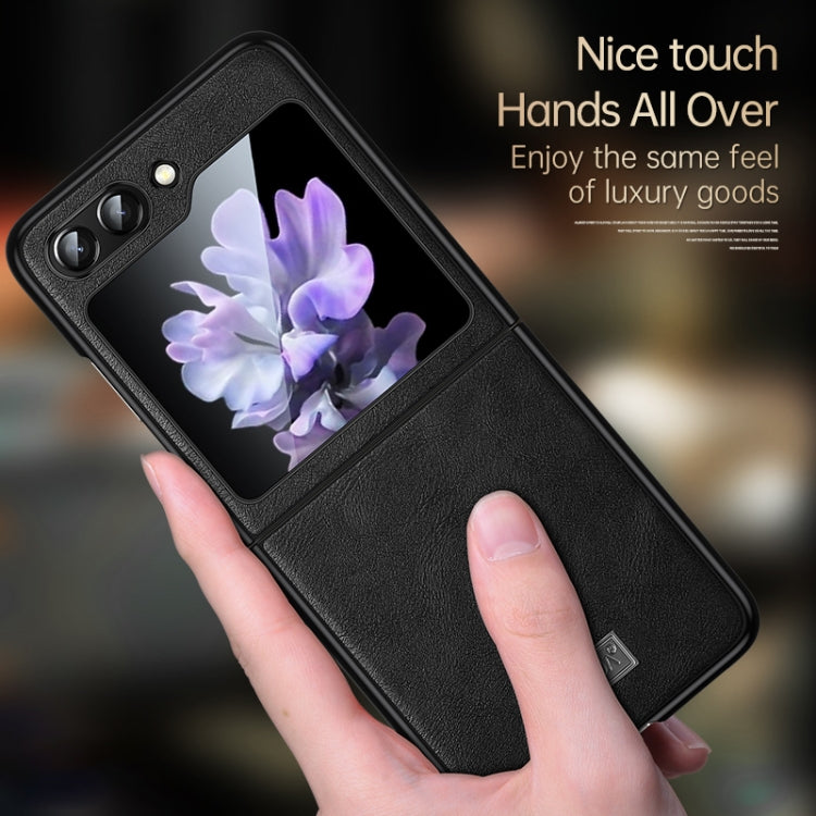 For Samsung Galaxy Z Flip6 / Flip7 FE SULADA Shockproof TPU + Handmade Leather Phone Case(Green)