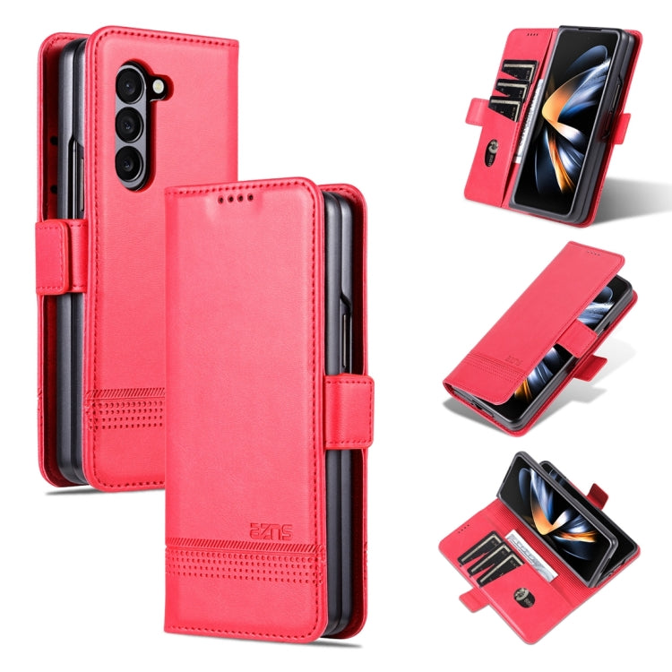 AZNS Magnetic Calf Texture Flip Leather Phone Case, For Samsung Galaxy Z Fold5 5G, For Samsung Galaxy Z Flip5 5G