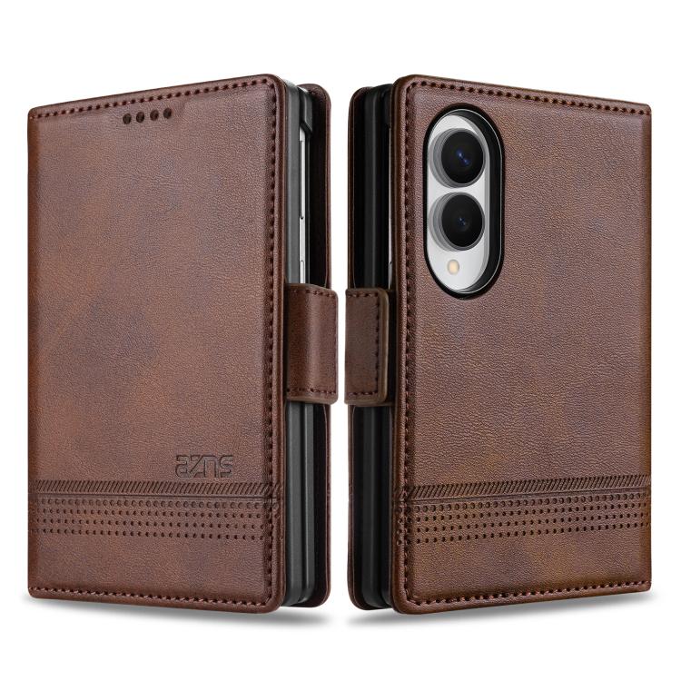AZNS Magnetic Calf Texture Flip Leather Phone Case, For Galaxy Z Fold8 5G, For Galaxy Z Fold8 Ultra 5G, For Galaxy Z Flip8 5G, For Samsung Galaxy Z Flip7 FE / Flip6