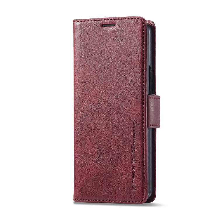 For Samsung Galaxy Z Fold6 5G LC.IMEEKE RFID Anti-theft Leather Phone Case(Red)