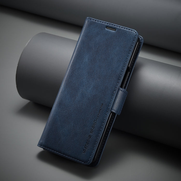 For Samsung Galaxy Z Fold6 5G LC.IMEEKE RFID Anti-theft Leather Phone Case(Blue)