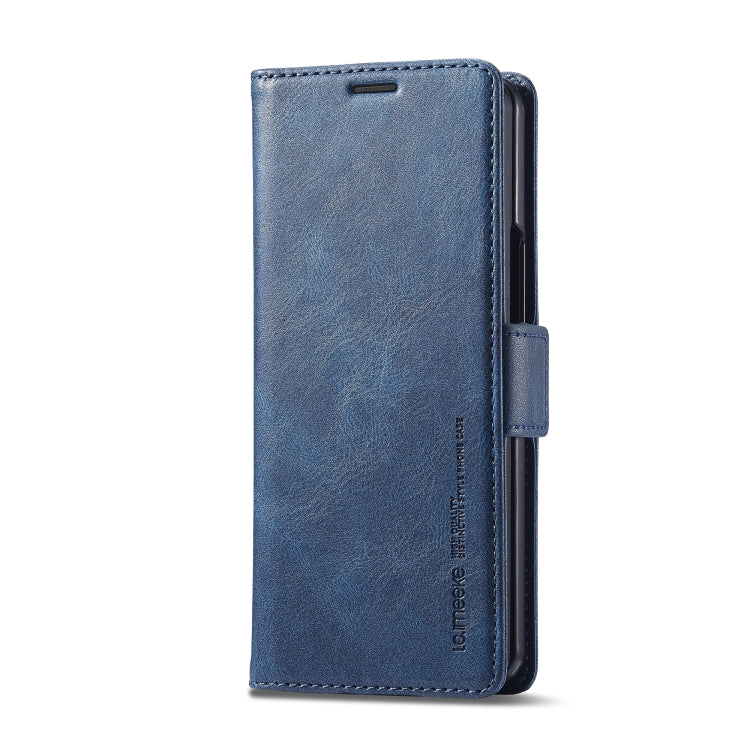 For Samsung Galaxy Z Fold6 5G LC.IMEEKE RFID Anti-theft Leather Phone Case(Blue)
