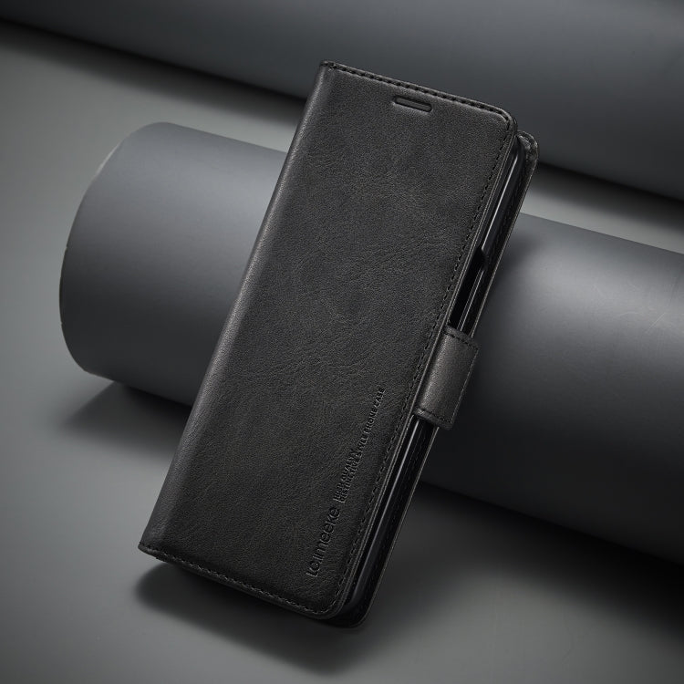 For Samsung Galaxy Z Fold6 5G LC.IMEEKE RFID Anti-theft Leather Phone Case(Black)