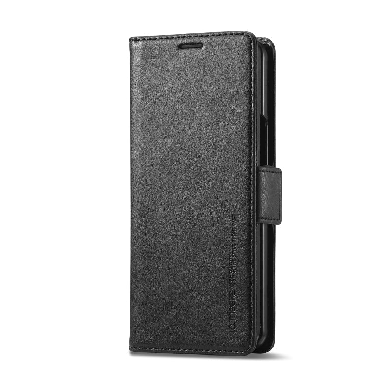 For Samsung Galaxy Z Fold6 5G LC.IMEEKE RFID Anti-theft Leather Phone Case(Black)
