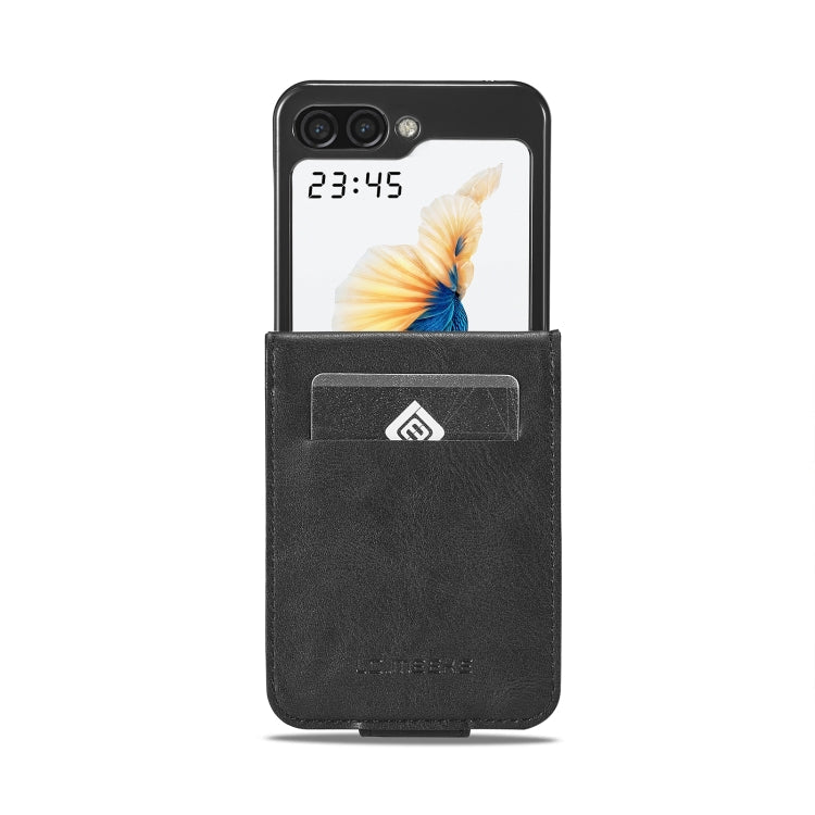 For Samsung Galaxy Z Flip6 / Flip7 FE LC.IMEEKE RFID Anti-theft Leather Phone Case(Black)