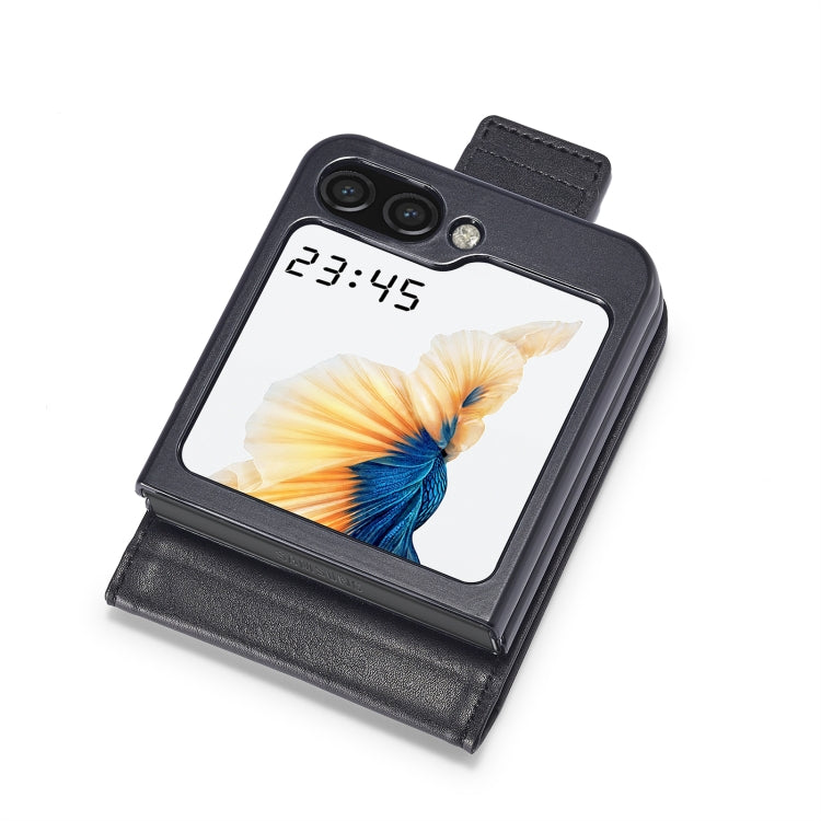For Samsung Galaxy Z Flip6 / Flip7 FE LC.IMEEKE RFID Anti-theft Leather Phone Case(Black)