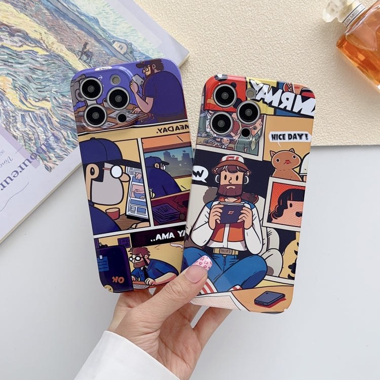 Painted Pattern Precise Hole PC Phone Case, For iPhone 14 Pro Max