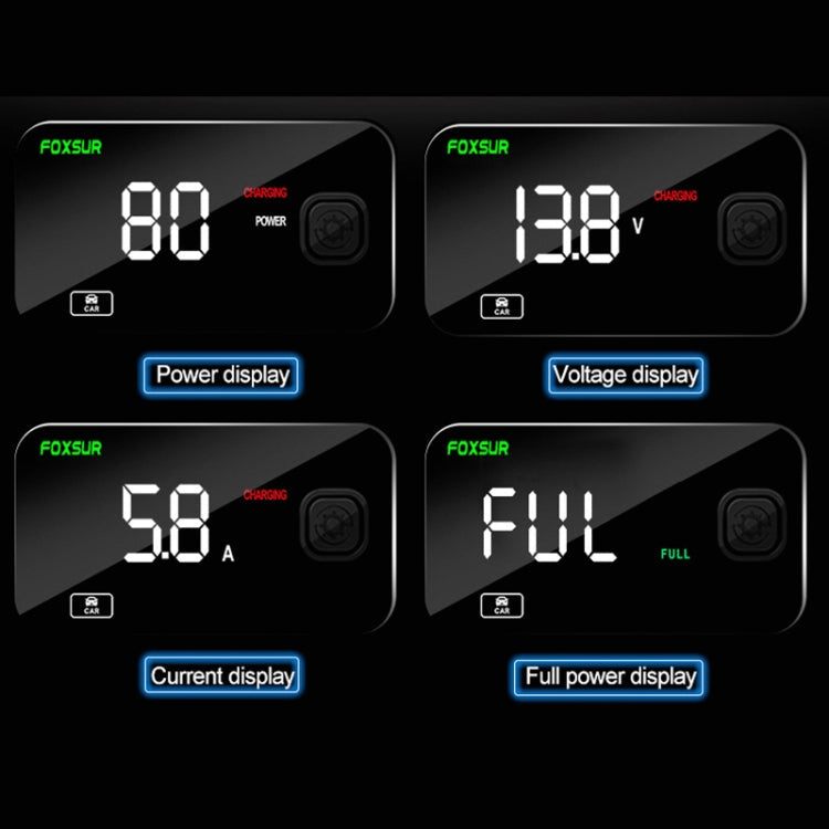 FOXSUR FBC1206E 6A 12V Car / Motorcycle Smart Battery Charger(UK Plug)