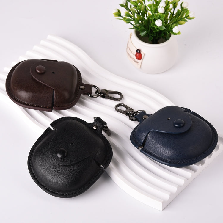 Leather TWS Earphone Protective Case with Hook, For Bose QuietComfort Earbuds II