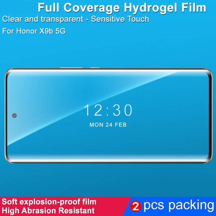 For Honor X9B 5G 2pcs imak Curved Full Screen Hydrogel Film Protector