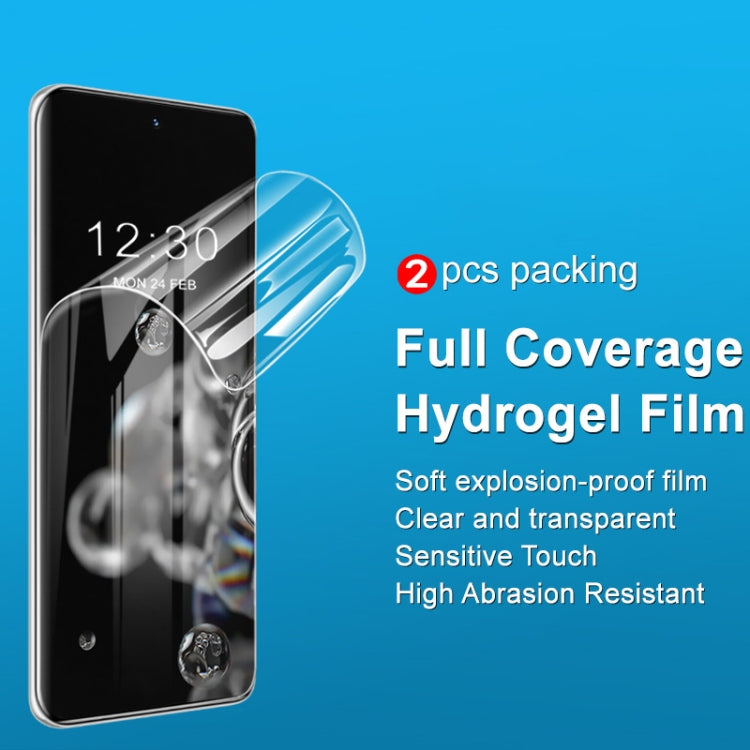 For Honor 100 5G 2pcs imak Curved Full Screen Hydrogel Film Protector