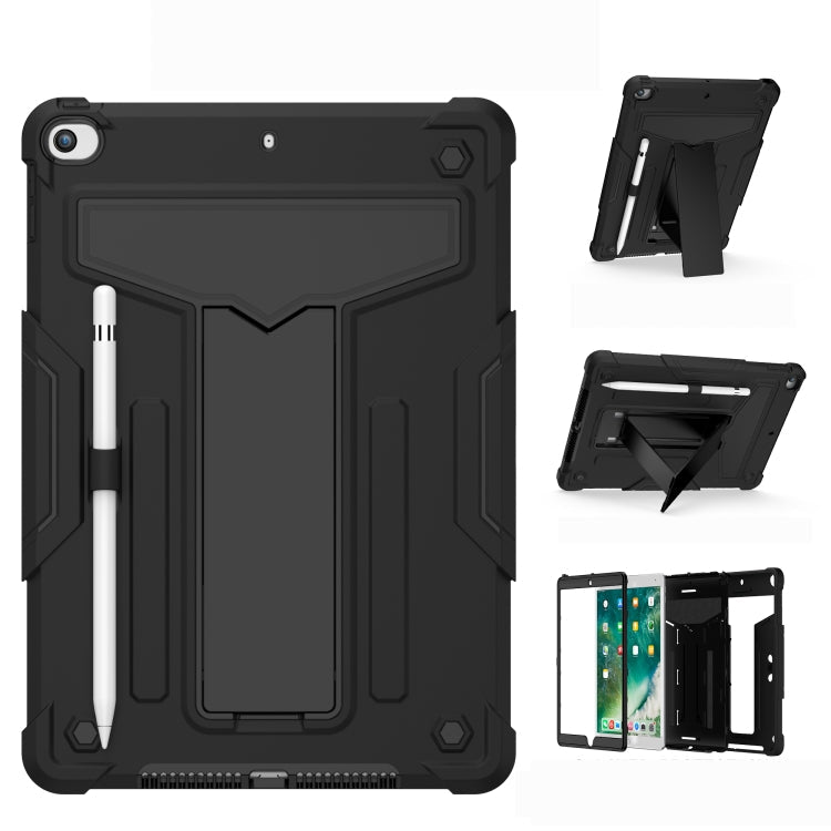 T-shaped Bracket Contrast Color Shockproof PC + Silicone Flat Protective Case, For iPad 10.2 / iPad Pro 10.5, For Samsung Galaxy Tab A8.4 (2020) T307