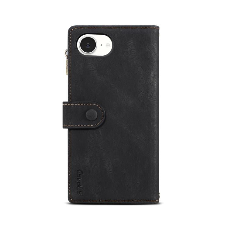 For iPhone 17e / 16e ESEBLE Retro Frosted RFID Flip Leather Phone Case(Black)