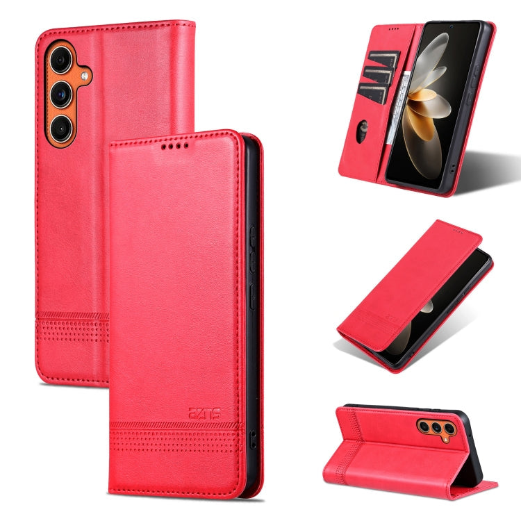 For Samsung Galaxy C55/M55 AZNS Magnetic Calf Texture Flip Leather Phone Case(Red)
