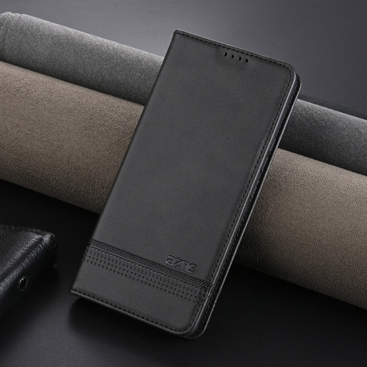 For Samsung Galaxy C55/M55 AZNS Magnetic Calf Texture Flip Leather Phone Case(Black)