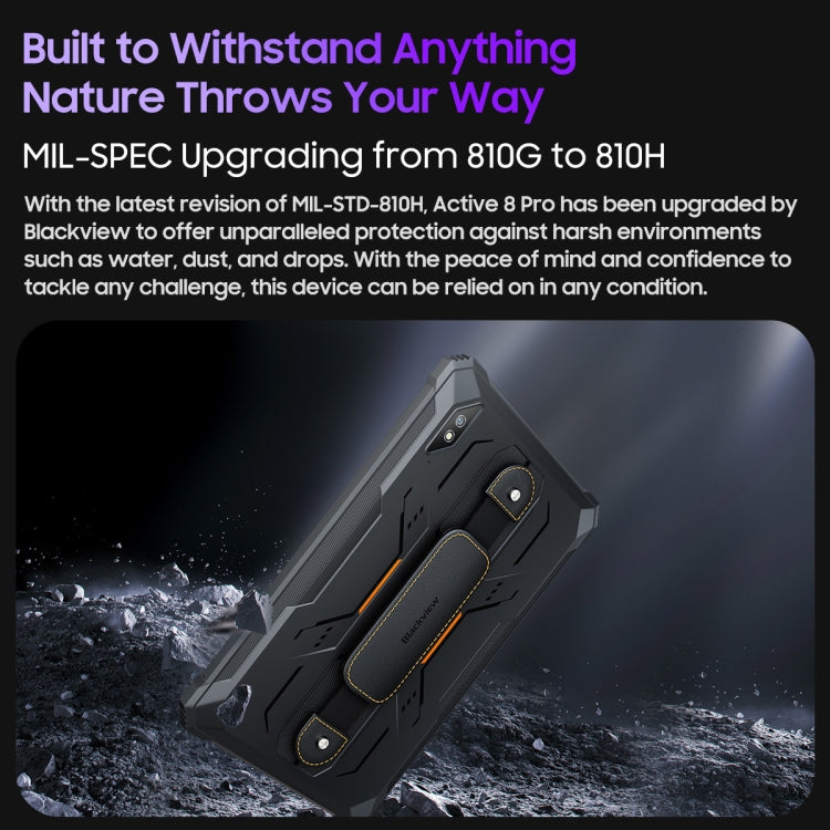 Blackview Active 8 Pro Rugged 4G Tablet – 22,000mAh, 10.36-inch, 8GB+256GB