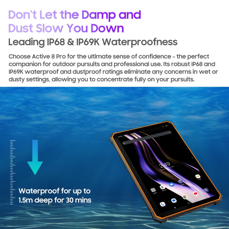 Blackview Active 8 Pro Rugged 4G Tablet – 22,000mAh, 10.36-inch, 8GB+256GB