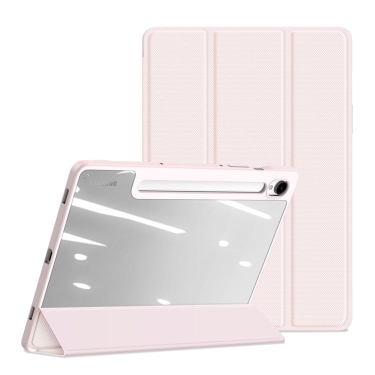 For Samsung Galaxy Tab S10 Lite / S10 FE DUX DUCIS TOBY Series Antiskid Leather Tablet Case with Sleep / Wake-up Function(Pink)