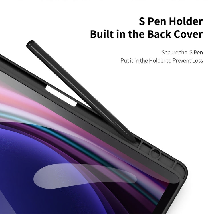 For Samsung Galaxy Tab S10 Lite / S10 FE DUX DUCIS TOBY Series Antiskid Leather Tablet Case with Sleep / Wake-up Function(Black)