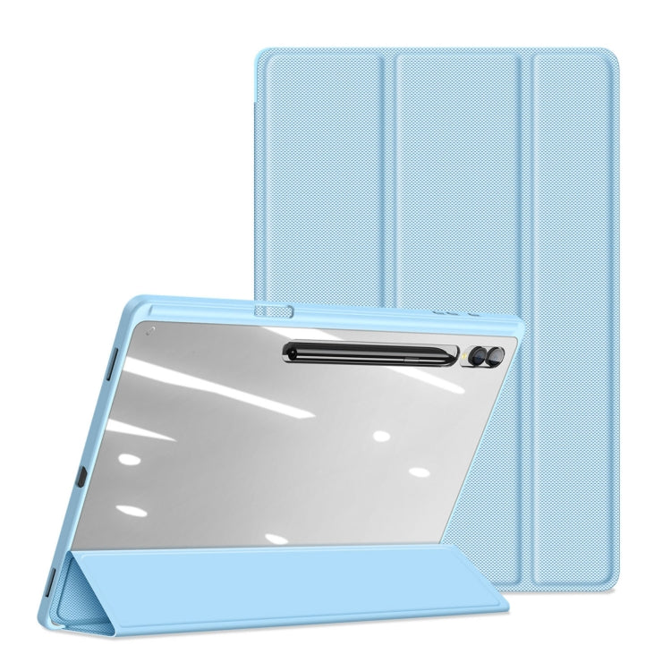 For Samsung Galaxy Tab S10 Ultra DUX DUCIS TOBY Series Antiskid Leather Tablet Case with Sleep / Wake-up Function(Blue)