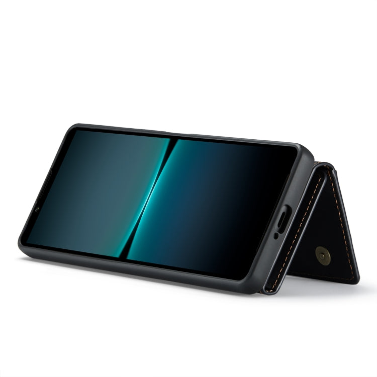 For Sony Xperia 1 VI DG.MING M2 Series 3-Fold Multi Card Bag + Magnetic Phone Case(Black)