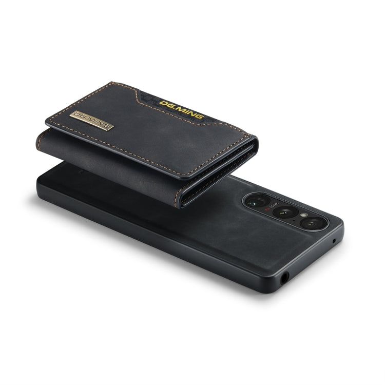 For Sony Xperia 1 VI DG.MING M2 Series 3-Fold Multi Card Bag + Magnetic Phone Case(Black)