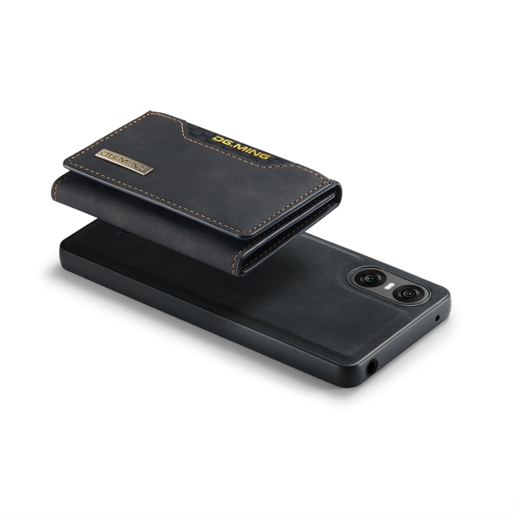 For Sony Xperia 10 VI DG.MING M2 Series 3-Fold Multi Card Bag + Magnetic Phone Case(Black)