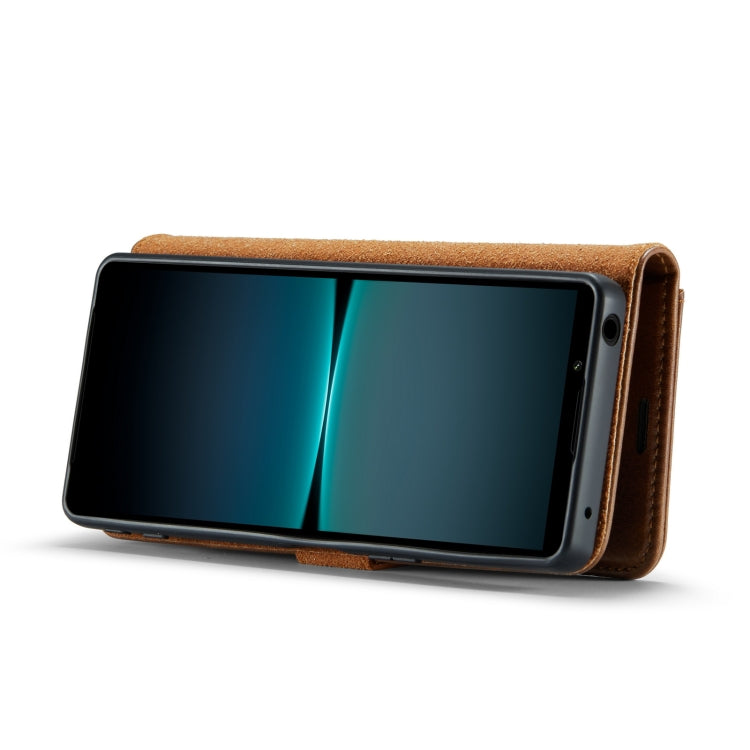 For Sony Xperia 1 VI DG.MING Crazy Horse Texture Detachable Magnetic Leather Phone Case(Brown)