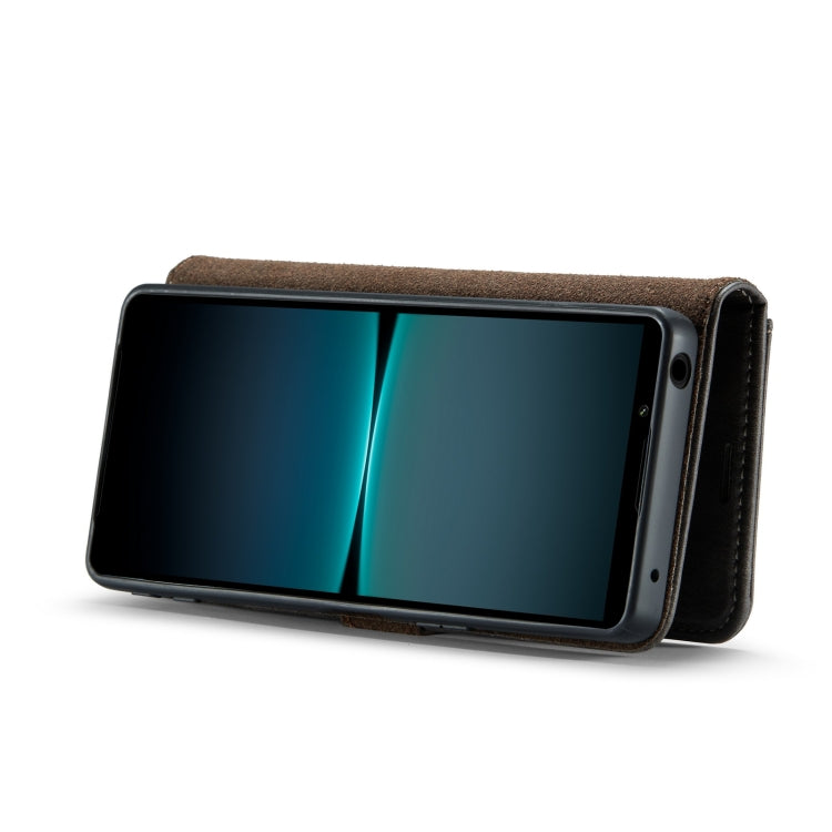 For Sony Xperia 1 VI DG.MING Crazy Horse Texture Detachable Magnetic Leather Phone Case(Grey)