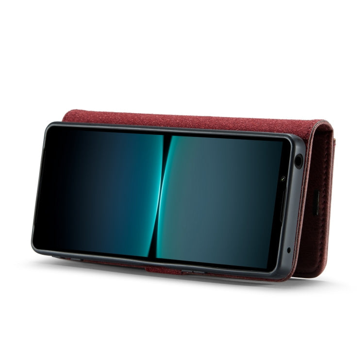 For Sony Xperia 1 VI DG.MING Crazy Horse Texture Detachable Magnetic Leather Phone Case(Red)