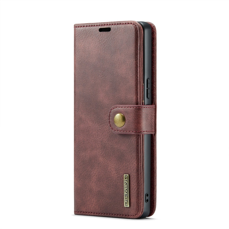 For Sony Xperia 10 VI DG.MING Crazy Horse Texture Detachable Magnetic Leather Phone Case(Red)