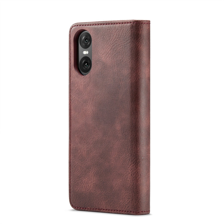 For Sony Xperia 10 VI DG.MING Crazy Horse Texture Detachable Magnetic Leather Phone Case(Red)