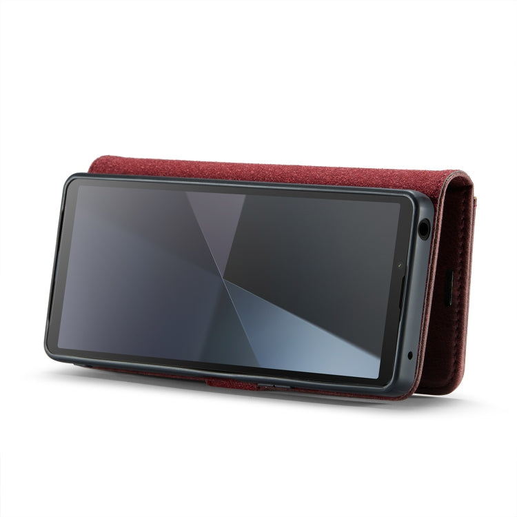 For Sony Xperia 10 VI DG.MING Crazy Horse Texture Detachable Magnetic Leather Phone Case(Red)