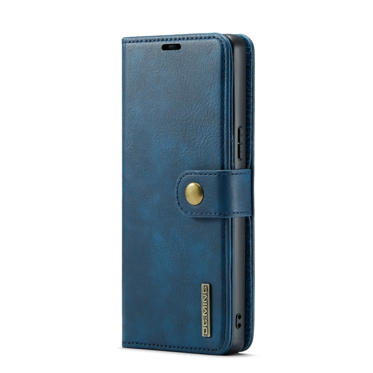 For Sony Xperia 10 VI DG.MING Crazy Horse Texture Detachable Magnetic Leather Phone Case(Blue)
