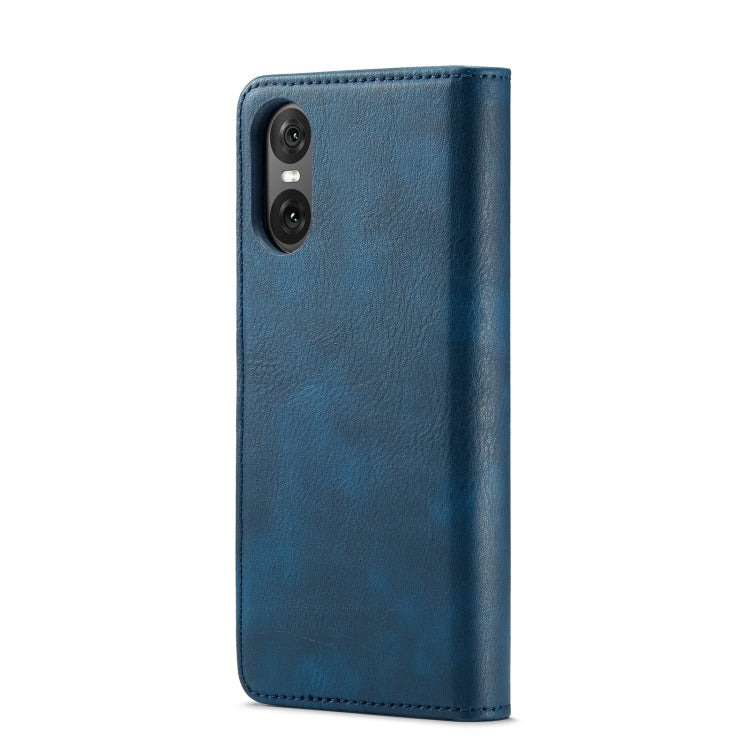 For Sony Xperia 10 VI DG.MING Crazy Horse Texture Detachable Magnetic Leather Phone Case(Blue)