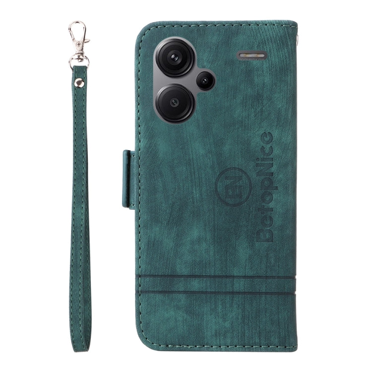 For Xiaomi Redmi Note 13 Pro+ 5G Global BETOPNICE Dual-side Buckle Leather Phone Case(Green)