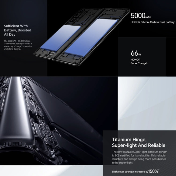 Honor Magic V2 5G, 16GB+512GB, 7.92 inch + 6.43 inch MagicOS 7.2 Snapdragon 8 Gen2  Octa Core up to 3.36GHz, Network: 5G, OTG, Not Support Google Play(Gold)