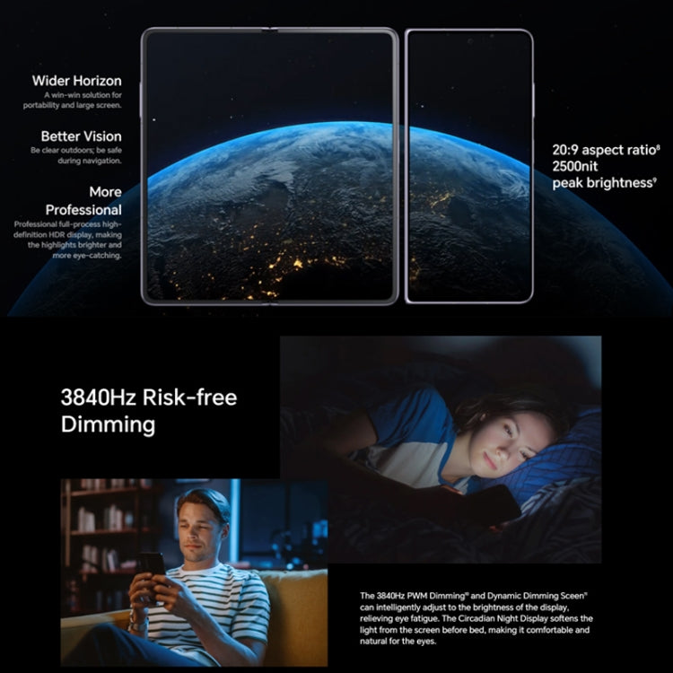 Honor Magic V2 5G, 16GB+512GB, 7.92 inch + 6.43 inch MagicOS 7.2 Snapdragon 8 Gen2  Octa Core up to 3.36GHz, Network: 5G, OTG, Not Support Google Play(Black)