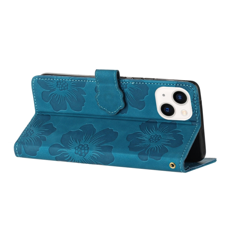 Flower Embossing Pattern Leather Phone Case, For iPhone 15, For iPhone 14 Plus, For iPhone 14, For iPhone 14 Pro