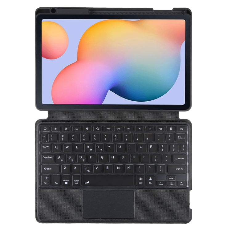T610B-AS Pivot Backlight Upper Pen Tray Bluetooth Keyboard Leather Case For Samsung Galaxy Tab S6 Lite 10.4 P610/615, For Samsung Galaxy Tab S6 Lite 10.4 P610/615
