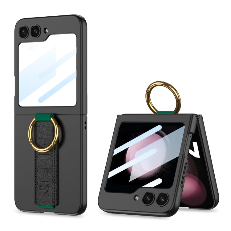 GKK Integrated Ultrathin Shockproof Phone Case with Ring Wrist Strap, For Galaxy Z Flip8 5G, For Samsung Galaxy Z Flip7 5G, For Samsung Galaxy Z Flip6, For Samsung Galaxy Z Flip5, For Samsung Galaxy Z Flip4 5G