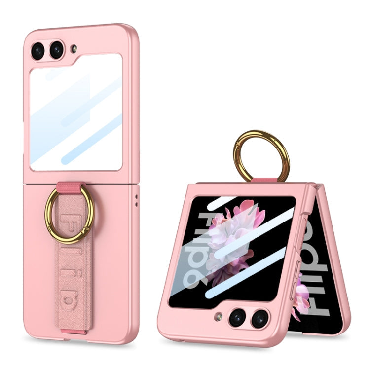 GKK Integrated Ultrathin Shockproof Phone Case with Ring Wrist Strap, For Galaxy Z Flip8 5G, For Samsung Galaxy Z Flip7 5G, For Samsung Galaxy Z Flip6, For Samsung Galaxy Z Flip5, For Samsung Galaxy Z Flip4 5G