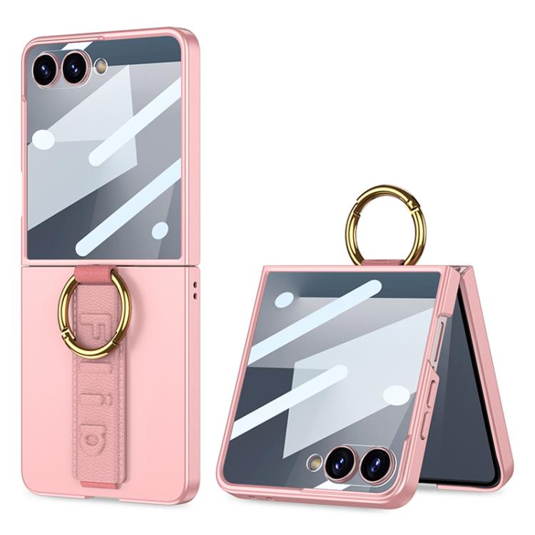GKK Integrated Ultrathin Shockproof Phone Case with Ring Wrist Strap, For Galaxy Z Flip8 5G, For Samsung Galaxy Z Flip7 5G, For Samsung Galaxy Z Flip6, For Samsung Galaxy Z Flip5, For Samsung Galaxy Z Flip4 5G