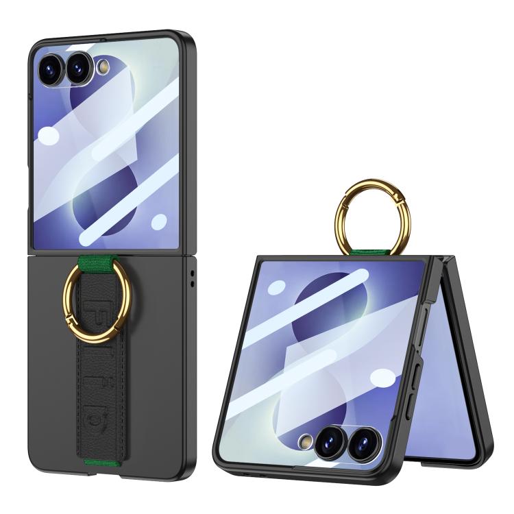 GKK Integrated Ultrathin Shockproof Phone Case with Ring Wrist Strap, For Galaxy Z Flip8 5G, For Samsung Galaxy Z Flip7 5G, For Samsung Galaxy Z Flip6, For Samsung Galaxy Z Flip5, For Samsung Galaxy Z Flip4 5G