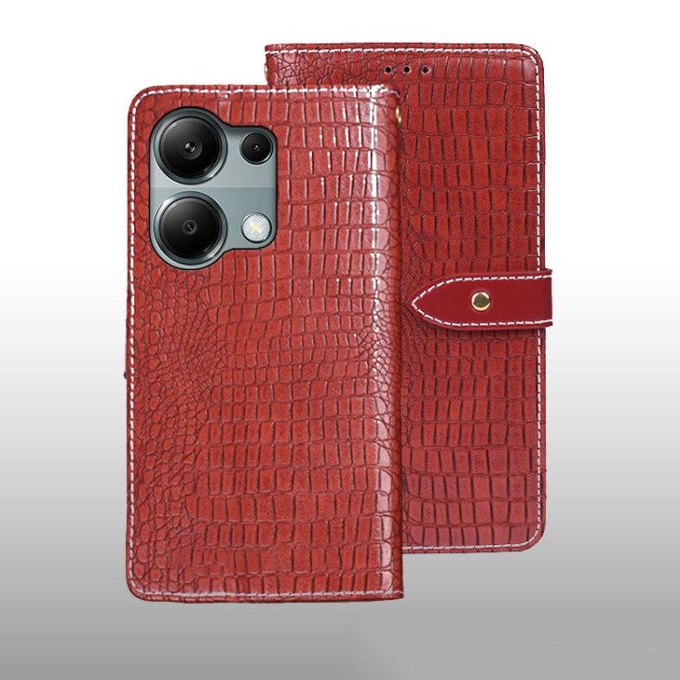 idewei Crocodile Texture Leather Phone Case, For Xiaomi Redmi A3 4G, For Xiaomi Redmi Note 13 Pro 4G, For Xiaomi Redmi Note 13 4G Global, For Xiaomi Poco X6 Pro 5G, For Xiaomi Poco X6 5G, For Xiaomi Redmi Note 13 5G