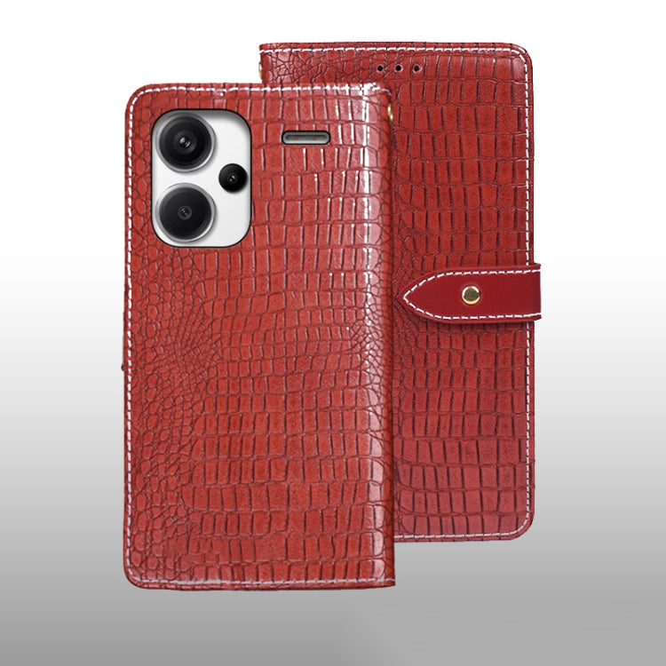 idewei Crocodile Texture Leather Phone Case, For Xiaomi Redmi Note 13 Pro+ 5G, For Xiaomi Redmi Note 13 Pro 5G, For Xiaomi Redmi 12 4G, For Xiaomi Poco F5 5G, For Xiaomi Poco F5 Pro 5G, For Xiaomi Redmi Note 12S, For Xiaomi Redmi Note 12 4G Global
