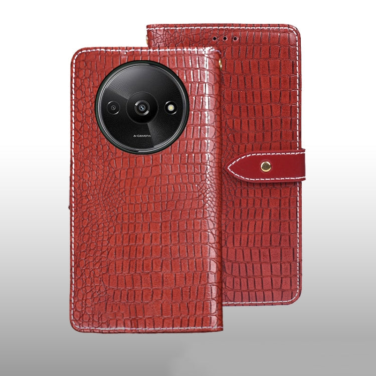 idewei Crocodile Texture Leather Phone Case, For Xiaomi Redmi A3 4G, For Xiaomi Redmi Note 13 Pro 4G, For Xiaomi Redmi Note 13 4G Global, For Xiaomi Poco X6 Pro 5G, For Xiaomi Poco X6 5G, For Xiaomi Redmi Note 13 5G